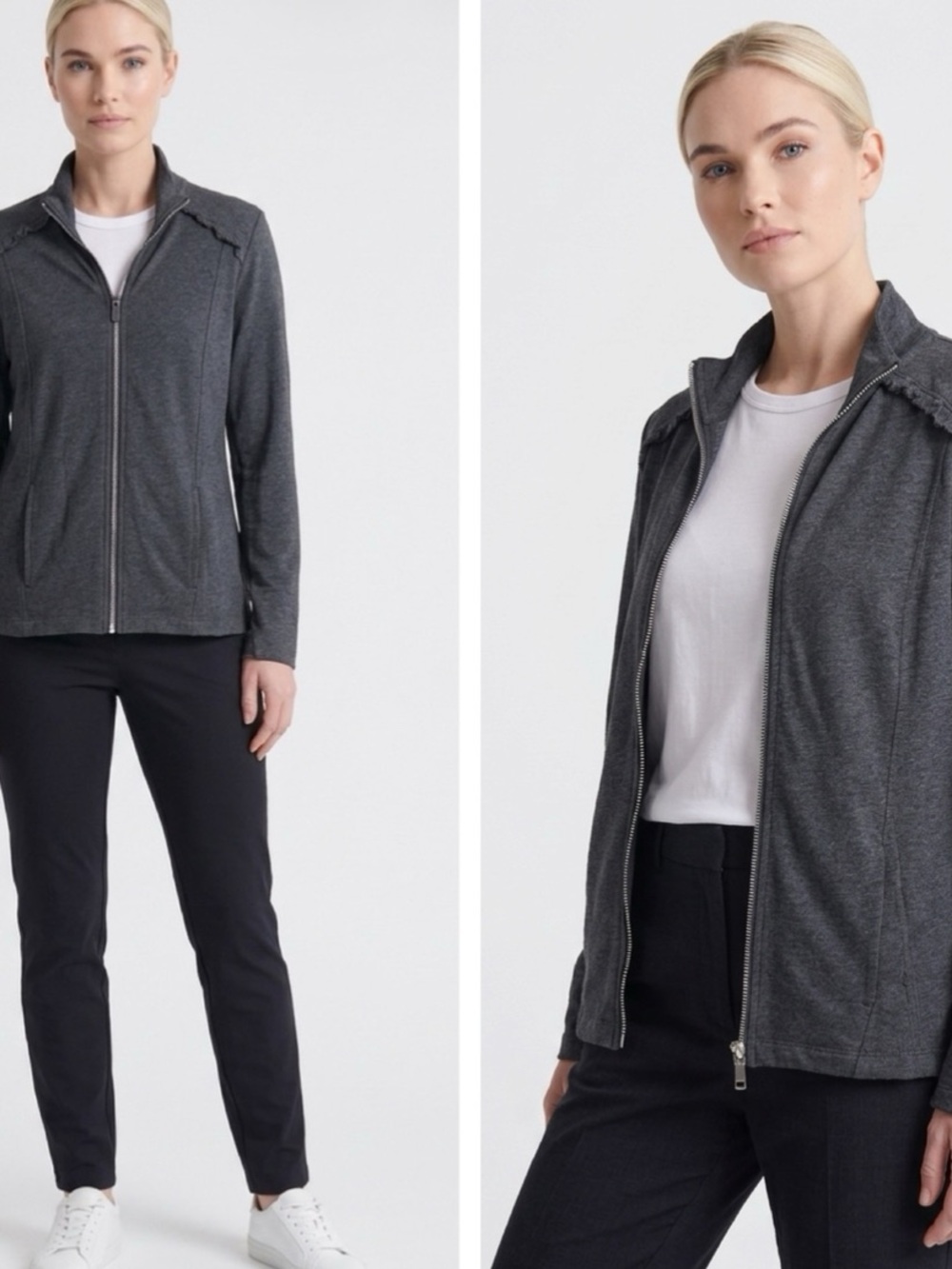 Chico Weekends gray zip jacket - Picture 1 of 11